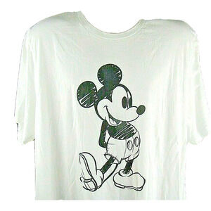 VTG Mickey Mouse T-Shirt Size 3XL White Bella + Canvas Retro Look Drawing